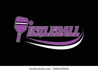 pickleball logo vector graphic for any business especially for sport team, club, community.