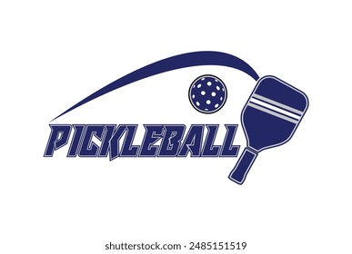 pickleball logo vector graphic for any business especially for sport team, club, community.