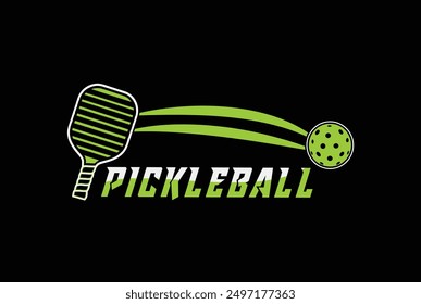 pickleball logo vector graphic for any business especially for sport team, club, community.