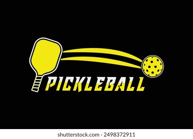 pickleball logo vector graphic for any business especially for sport team, club, community.