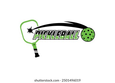 pickleball logo vector graphic for any business especially for sport team, club, community.