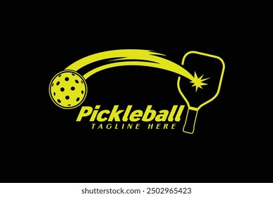 pickleball logo vector graphic for any business especially for sport team, club, community.