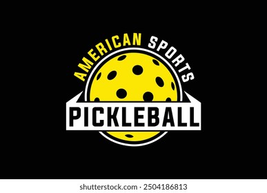 pickleball logo vector graphic for any business especially for sport team, club, community.