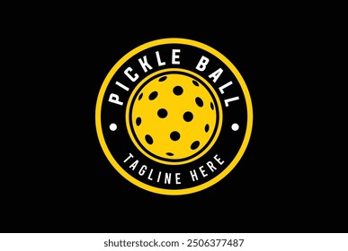 pickleball logo vector graphic for any business especially for sport team, club, community.