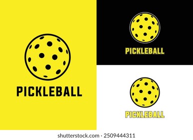 logotipo gráfico vetor de pickleball para qualquer negócio especialmente para a equipe esportiva, clube, comunidade.