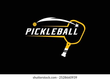 Gráfico de Vector de logo de pickleball para cualquier negocio, especialmente para equipo deportivo, club de equipo, comunidad.