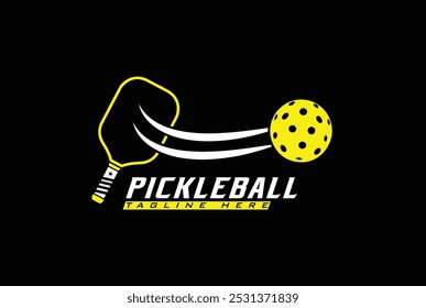 logotipo gráfico vetor de pickleball para qualquer negócio especialmente para a equipe esportiva, clube, comunidade.