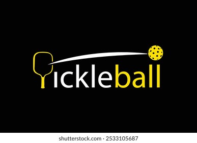 logotipo gráfico vetor de pickleball para qualquer negócio especialmente para a equipe esportiva, clube, comunidade.