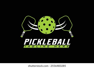 Pickleball logo vector graphic for any business especially for sport team, club, community.