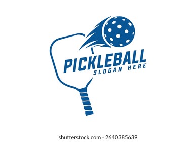 pickleball logo vector graphic for any business especially for sport team, club, community.