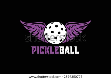 pickleball logo vector graphic for any business especially for sport team, club community.