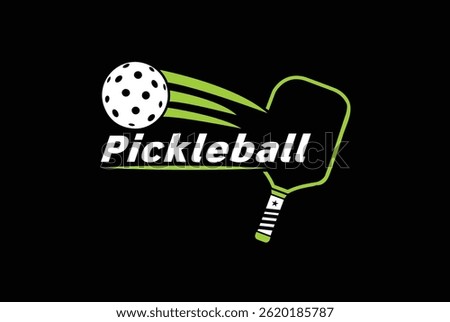 pickleball logo vector graphic for any business especially for sport team, club, community.