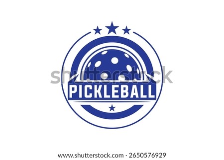 pickleball logo vector graphic for any business especially for sport team, club, community.