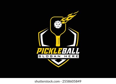 Pickleball logo vector and sports logo
