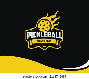 pickleball logo vector and sports logo design