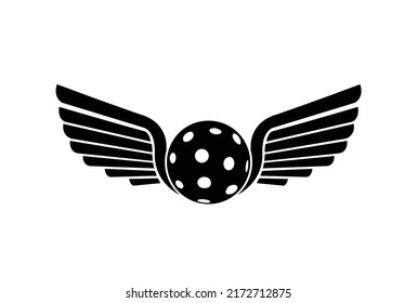 pickleball logo vector and sports logo with wings