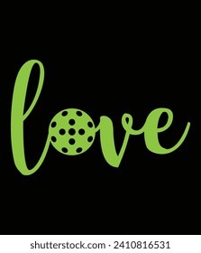 "Pickleball love" EPS Quotes Vector File