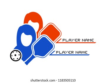 Pickleball match illustration