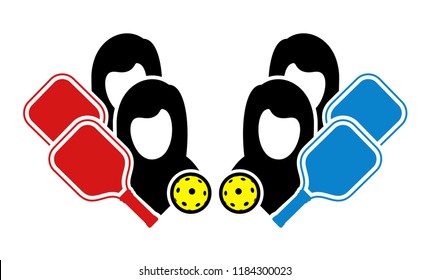 Pickleball match illustration