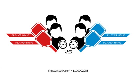 Pickleball match illustration