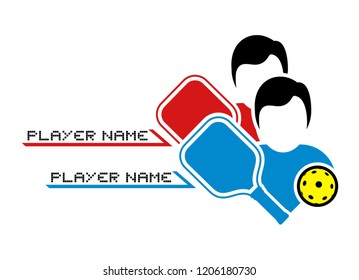 Pickleball match illustration