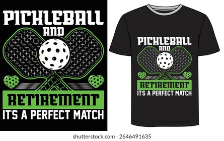 Pickleball Modern Typography T Shirt Design Vector 