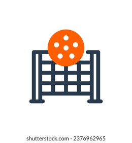 Pickleball Net Structure Vector Icon Illustration
