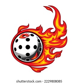 pickleball on fire Vector illustration. 