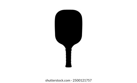 Pickleball Paddle, schwarz, einzelne Silhouette