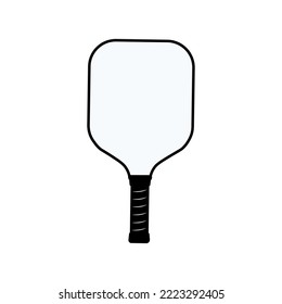 Pickleball paddle front view. Isolate on white background.Vector illustration