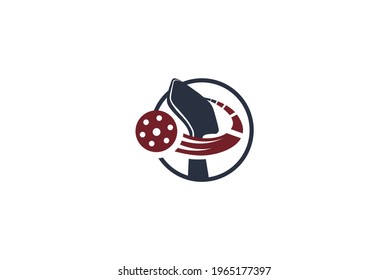 Pickleball Paddle Logo With Pickle Ball And Paddle 