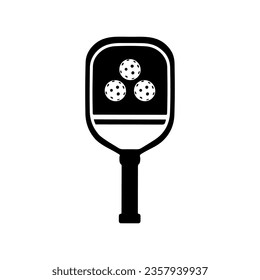 Pickleball paddle Printable Vector Illustration. Pickleball Paddles and Ball Vector, Pickleball Clipart, Pickleball Bat Symbol