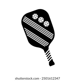 Pickleball paddle Printable Vector Illustration. Pickleball Paddles and Ball Vector, Pickleball Clipart, Pickleball Bat Symbol