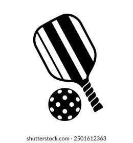 Pickleball paddle Printable Vector Illustration. Pickleball Paddles and Ball Vector, Pickleball Clipart, Pickleball Bat Symbol