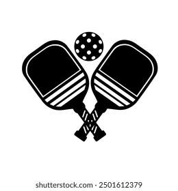 Pickleball paddle Printable Vector Illustration. Pickleball Paddles and Ball Vector, Pickleball Clipart, Pickleball Bat Symbol