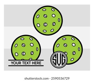 Pickleball Paddle, Pickleball Paddle Silhouette, Pickle Ball, Pickleball  Monogram, Split Monogram, Circle Monogram , illustration, Outline, Clipart, Vector, 