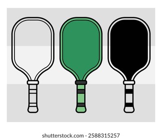 Pickleball Paddle, Pickleball Silhouette, Paddle, Sports, Pickle Ball, Ball vector, Clipart, Paddle Silhouette,