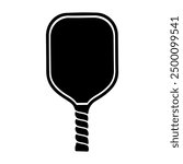 Pickleball paddle silhouette vector. Pickleball vector. Pickleball paddle with ball flat vector icon. Pickleball club and icons vector illustration