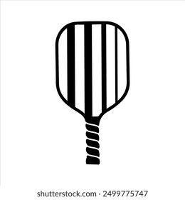 Pickleball paddle silhouette vector. Pickleball paddle with ball flat vector icon. Pickleball club and icons vector illustration