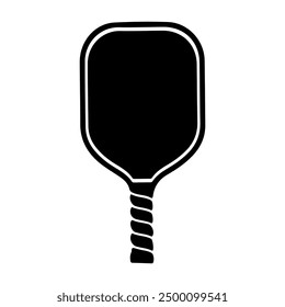 Pickleball paddle silhouette vector. Pickleball vector. Pickleball paddle with ball flat vector icon. Pickleball club and icons vector illustration