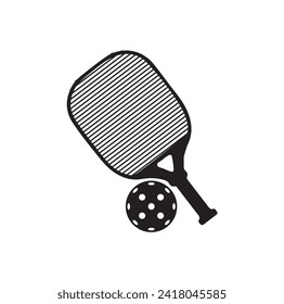 PICKLEBALL PADDLE SILHOUETTE VECTOR ILLUSTRATION