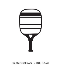 ILUSTRACIÓN DEL VECTOR DE SILHOUETTE DE PICKLEBALL PADDLE