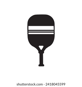 PICKLEBALL PADDLE SILHOUETTE VECTOR ILLUSTRATION