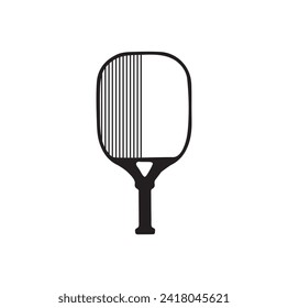 PICKLEBALL PADDLE SILHOUETTE VECTOR ILLUSTRATION