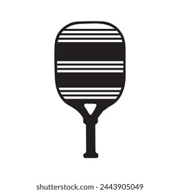 Pickleball paddle Vector Illustration. Pickleball Paddle and Ball Vector,  Clipart of Pickleball, Pickleball Bat and Symbol