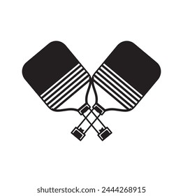 Pickleball paddle Vector Illustration. Pickleball Paddle and Ball Vector,  Clipart of Pickleball, Pickleball Bat and Symbol