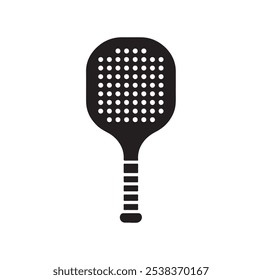 Pickleball paddle vector silhouette illustration 