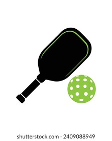 Pickleball Paddles and ball vector. You can use it as club logo, banner design etc.