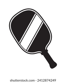 Pickleball-Paddel-Schwarzes Vektordesign