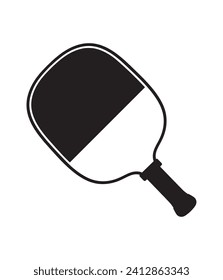 Pickleball Paddles Design Black Vector